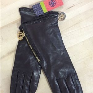 Brand new TORY BURCH leather gloves w/ tags